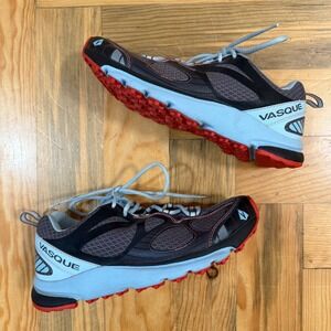 Vasque Black and Blue Women's Sneakers with Red Accents